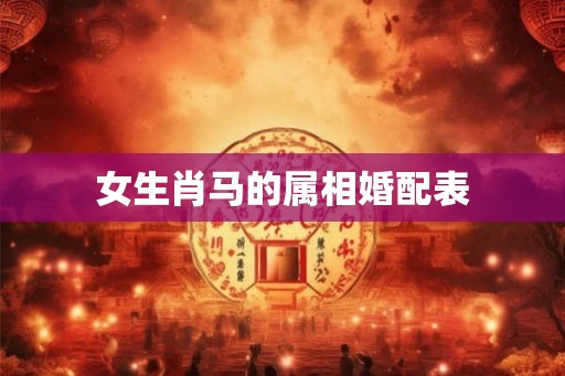 女生肖马的属相婚配表