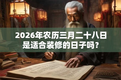 2026年农历三月二十八日是适合装修的日子吗？