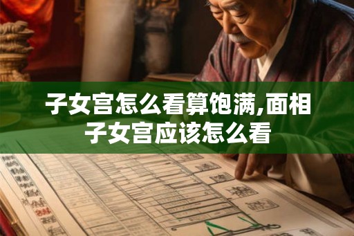 子女宫怎么看算饱满,面相子女宫应该怎么看