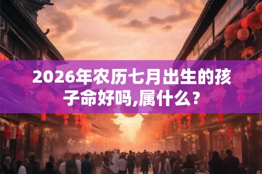 2026年农历七月出生的孩子命好吗,属什么? 2026年农历七月出生的孩子命好吗,属什么?