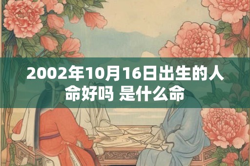 2002年10月16日出生的人命好吗 是什么命 2002年10月16日出生的人命好吗 是什么命