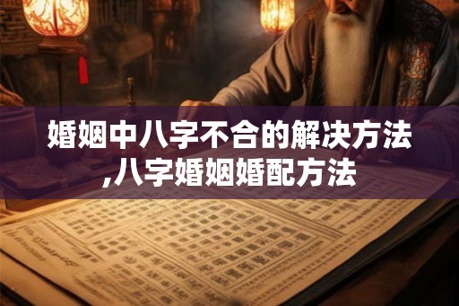 婚姻中八字不合的解决方法,八字婚姻婚配方法