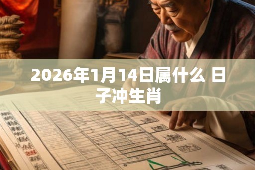 2026年1月14日属什么 日子冲生肖