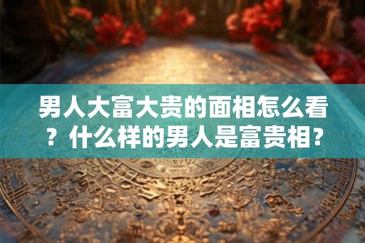男人大富大贵的面相怎么看？什么样的男人是富贵相？
