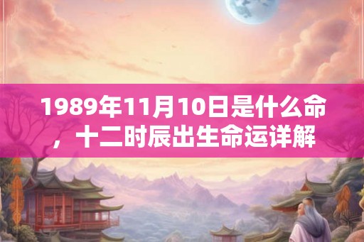 1989年11月10日是什么命，十二时辰出生命运详解