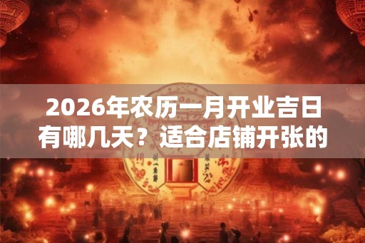 2026年农历一月开业吉日有哪几天?适合店铺开张的日子 2026年农历一月开业吉日有哪几天?适合店铺开张的日子