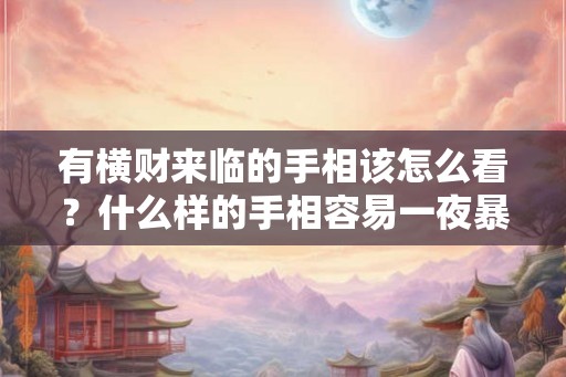 有横财来临的手相该怎么看？什么样的手相容易一夜暴富？