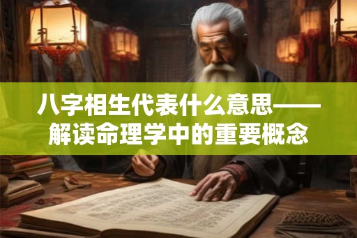 八字相生代表什么意思——解读命理学中的重要概念