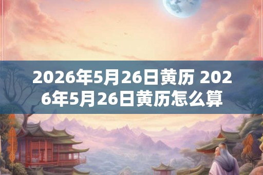 2026年5月26日黄历 2026年5月26日黄历怎么算