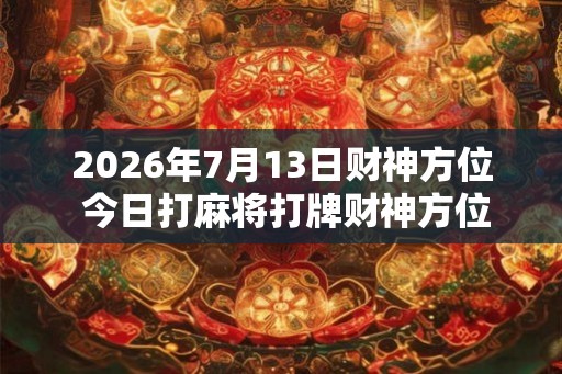 2026年7月13日财神方位 今日打麻将打牌财神方位
