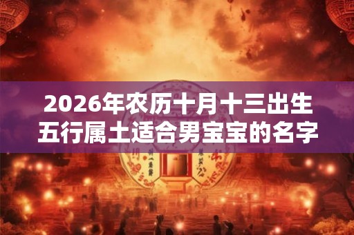 2026年农历十月十三出生五行属土适合男宝宝的名字