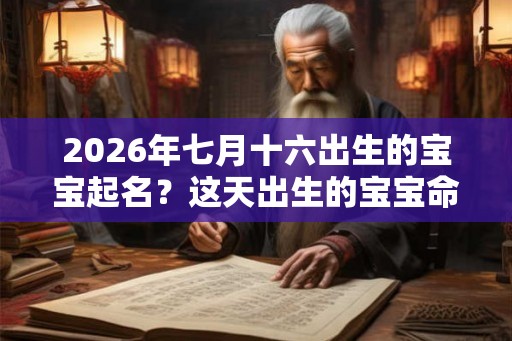 2026年七月十六出生的宝宝起名？这天出生的宝宝命好吗？