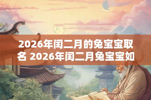 2026年闰二月的兔宝宝取名 2026年闰二月兔宝宝如何起名