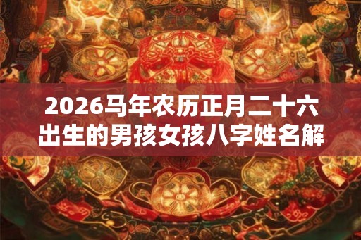 2026马年农历正月二十六出生的男孩女孩八字姓名解析
