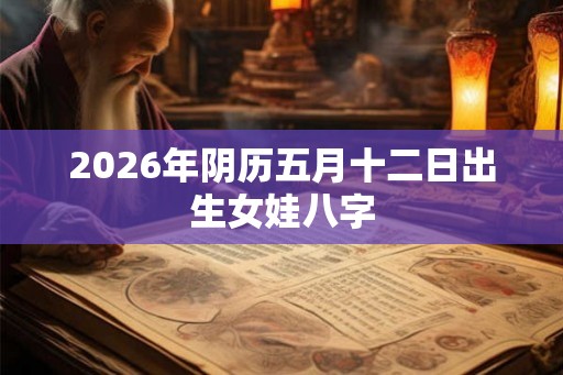 2026年阴历五月十二日出生女娃八字