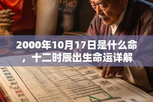 2000年10月17日是什么命，十二时辰出生命运详解