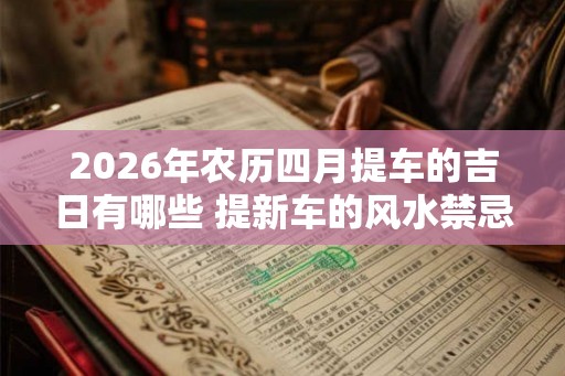 2026年农历四月提车的吉日有哪些 提新车的风水禁忌