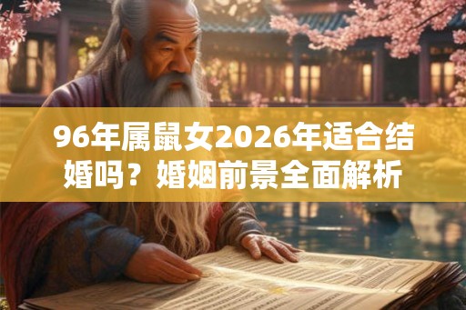 96年属鼠女2026年适合结婚吗？婚姻前景全面解析