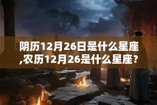 阴历12月26日是什么星座,农历12月26是什么星座？