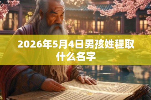 2026年5月4日男孩姓程取什么名字