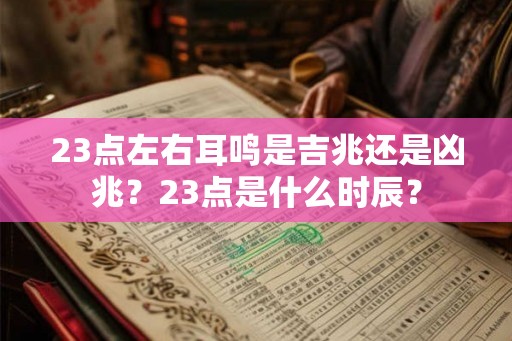 23点左右耳鸣是吉兆还是凶兆？23点是什么时辰？