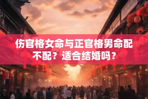 伤官格女命与正官格男命配不配？适合结婚吗？