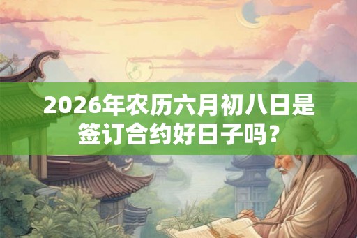 2026年农历六月初八日是签订合约好日子吗? 2026年农历六月初八日是签订合约好日子吗?