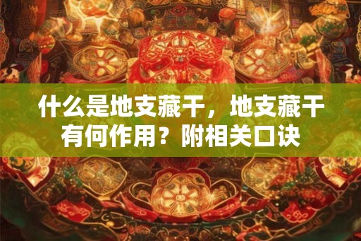 什么是地支藏干，地支藏干有何作用？附相关口诀