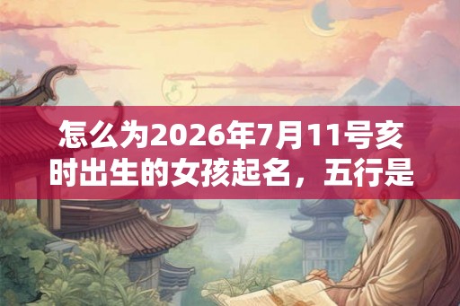 怎么为2026年7月11号亥时出生的女孩起名，五行是什么？