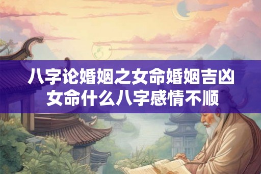 八字论婚姻之女命婚姻吉凶 女命什么八字感情不顺