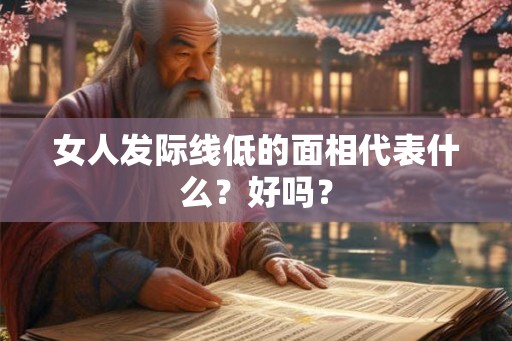 女人发际线低的面相代表什么？好吗？