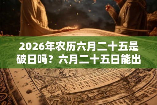 2026年农历六月二十五是破日吗？六月二十五日能出殡吗？