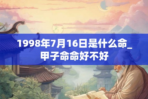 1998年7月16日是什么命_甲子命命好不好