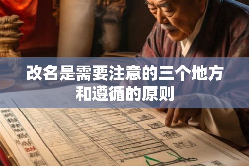 改名是需要注意的三个地方和遵循的原则
