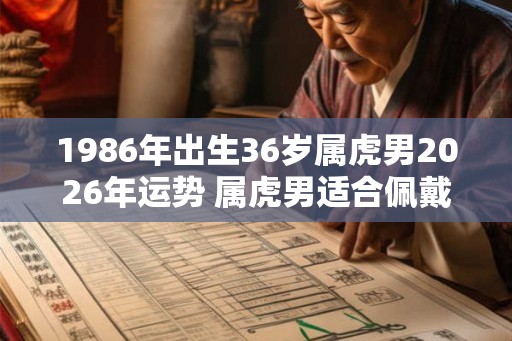 1986年出生36岁属虎男2026年运势 属虎男适合佩戴什么首饰