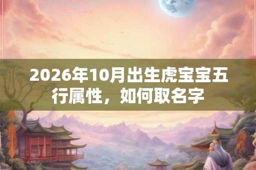 2026年10月出生虎宝宝五行属性，如何取名字