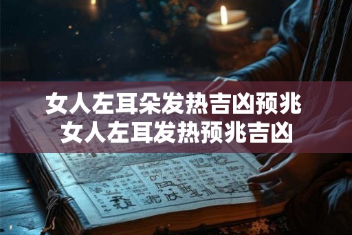 女人左耳朵发热吉凶预兆 女人左耳发热预兆吉凶 女人左耳朵发热吉凶预兆 女人左耳发热预兆吉凶