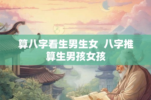 算八字看生男生女  八字推算生男孩女孩