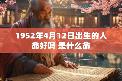 1952年4月12日出生的人命好吗 是什么命 1952年4月12日出生的人命好吗 是什么命