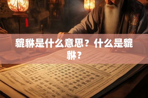 貔貅是什么意思？什么是貔貅？