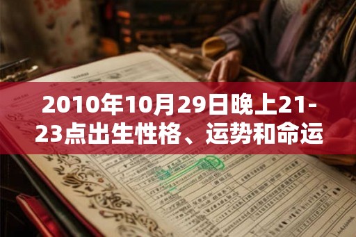 2010年10月29日晚上21-23点出生性格、运势和命运