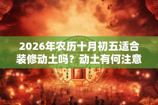 2026年农历十月初五适合装修动土吗？动土有何注意事项？
