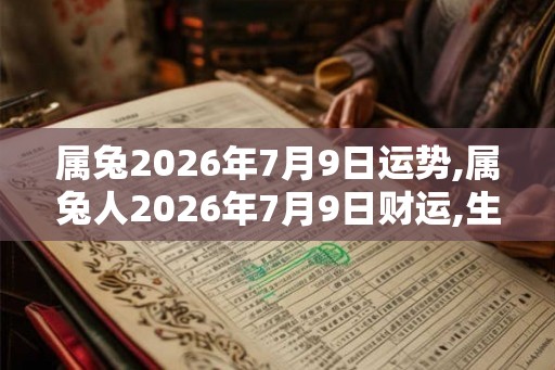 属兔2026年7月9日运势,属兔人2026年7月9日财运,生肖兔2026年7月9日运势