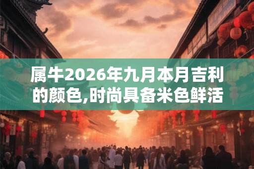 属牛2026年九月本月吉利的颜色,时尚具备米色鲜活