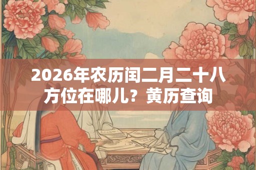 2026年农历闰二月二十八方位在哪儿？黄历查询