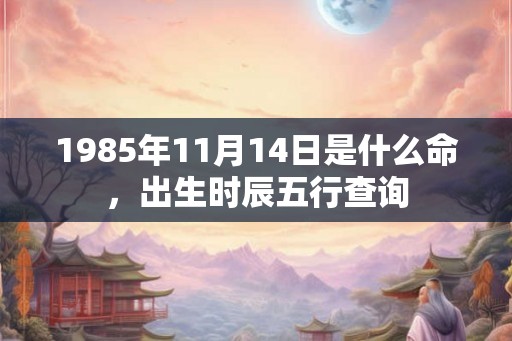 1985年11月14日是什么命,出生时辰五行查询 1985年11月14日是什么命,出生时辰五行查询
