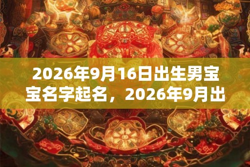 2026年9月16日出生男宝宝名字起名，2026年9月出生的宝宝命运如何？