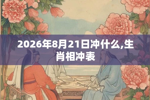 2026年8月21日冲什么,生肖相冲表