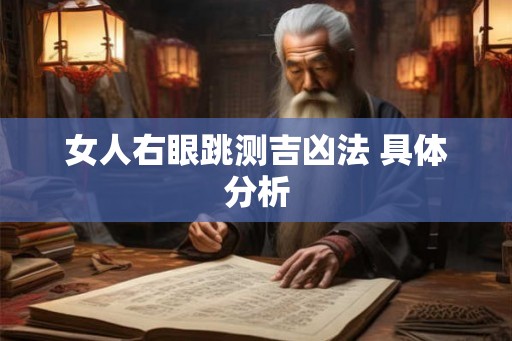 女人右眼跳测吉凶法 具体分析