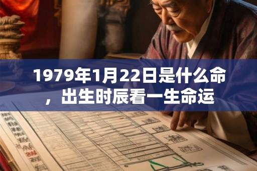 1979年1月22日是什么命，出生时辰看一生命运